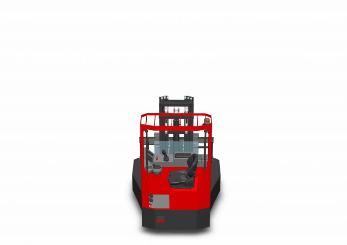 Rückansicht Schubmaststapler von DIMOS
