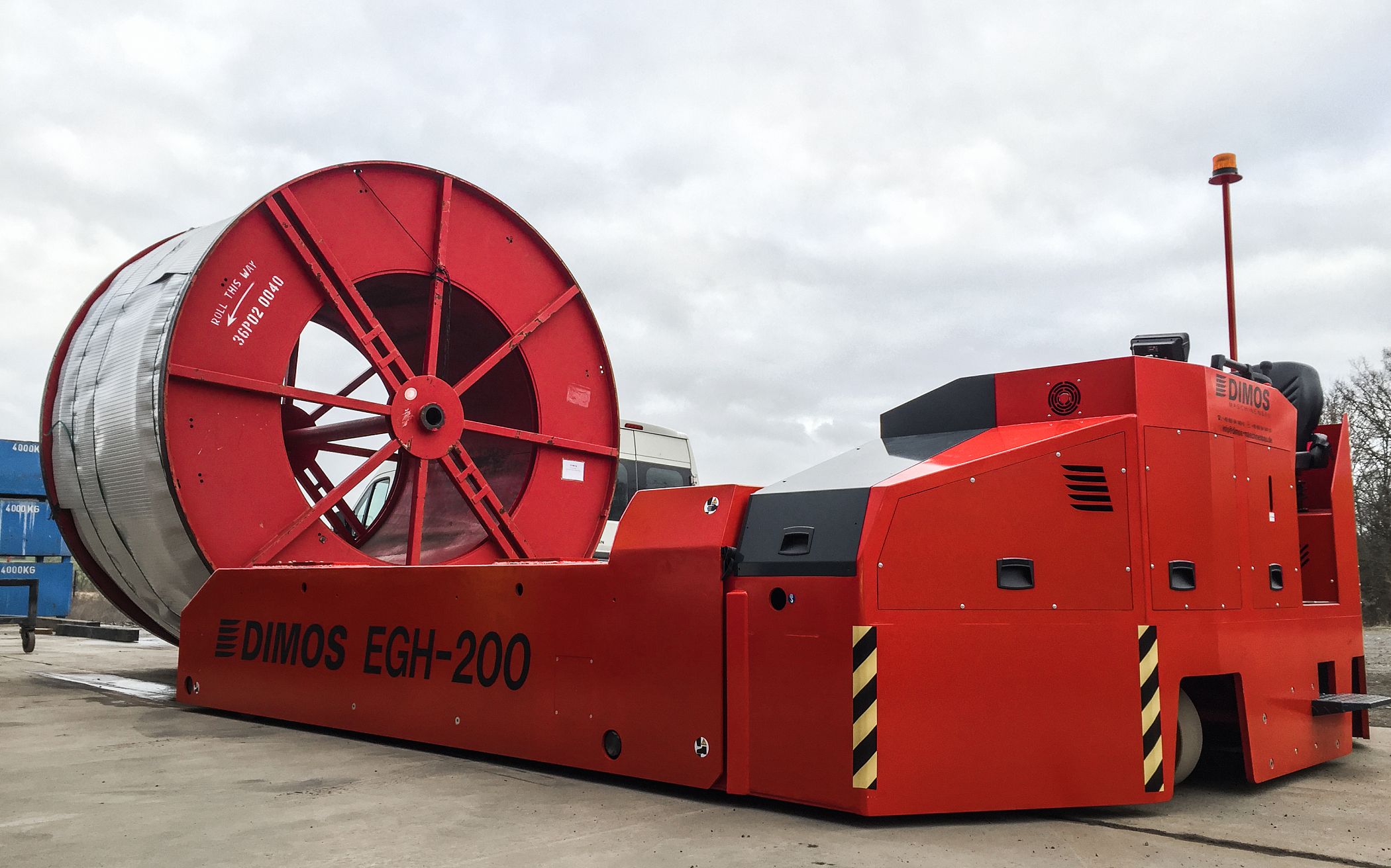 Lastaufnahme des Coiltransporters von DIMOS