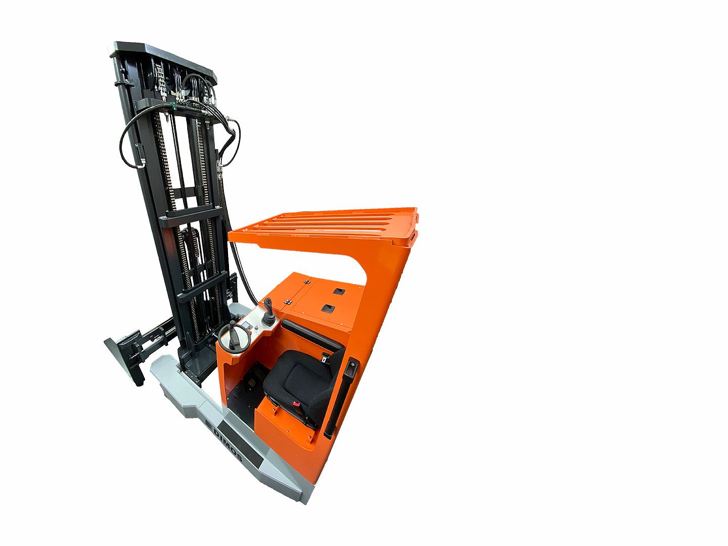 Lastaufnahme des Schubmaststaplers von DIMOS